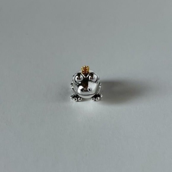 Frog Prince Pandora charm silver gold 2 tone - Picture 2 of 3